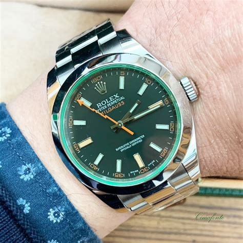 rolex milgauss quadrante verde|rolex milgauss.